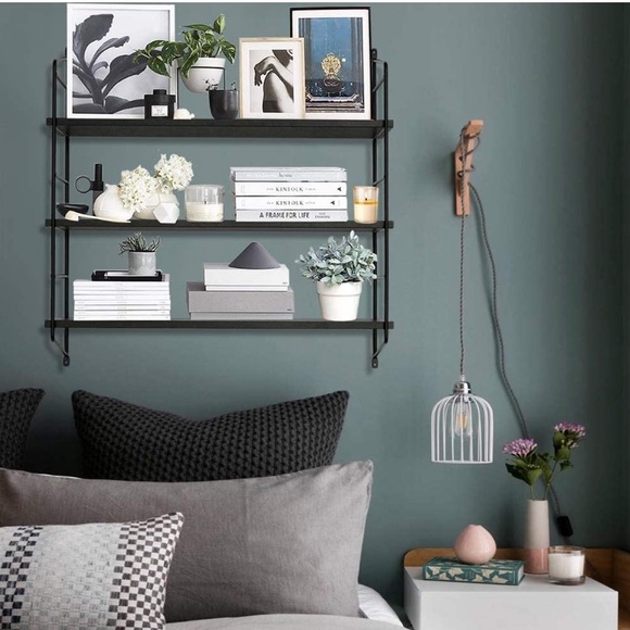 Black Wall Shelf Modern Floating Shelves - Picture 2 of 8